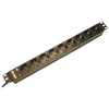 Bachmann 19" lizdo juostelė ALU 1U, 8x 35°, juoda, 2,0m, su jungikliu