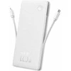 Išorinė baterija Baseus Airpow Lite, 10000mAh, 22.5W, 1 x USB; 1 x USB Type-C laidas, 1 x iPhone Lightning laidas, iš viso 3A, baltas