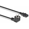Maitinimo Laidas - LINDY Schuko Kištukas į C13, 3m, 10A/250V, PVC, Varis, Juodas
