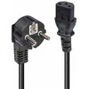 Maitinimo Laidas - LINDY Schuko Kištukas į C13, 3m, 10A/250V, PVC, Varis, Juodas