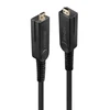 HDMI Laidas - LINDY Šviesolaidinis Hibridinis Micro-HDMI 4K60 Laidas, 18Gbps, Atsparus Micro-HDMI, HDMI, DVI, 20 m, Juodas
