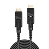 HDMI Laidas - LINDY Šviesolaidinis Hibridinis Micro-HDMI 4K60 Laidas, 18Gbps, Atsparus Micro-HDMI, HDMI, DVI, 20 m, Juodas