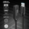 USB Prailginimo Laidas - LINDY USB 3.0 Aktyvus Prailginimo Laidas Type A į C, 10 m, Juodas