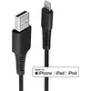 USB Kabelis - LINDY USB Type A į Lightning Laidas, M/M, 480Mbps, 1 m, Juodas