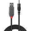 USB Kabelis - LINDY USB 2.0 Type A į 3.5mm DC Laidas, 1.5 m, Juodas