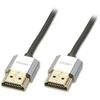 HDMI Laidas - LINDY Cromo Slim HDMI Laidas, Didelės Spartos, M/M, 2 m, Juodas