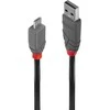 USB Kabelis - LINDY Anthra Line USB 2.0 Type A į Micro-B Laidas M/M, 1 m, Juodas