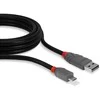 USB Kabelis - LINDY Anthra Line USB 2.0 Type A į Micro-B Laidas M/M, 2 m, Juodas