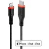 USB Laidas - LINDY Sustiprintas USB Type C į Lightning Laidas, M/M, 480Mbps, 1 m, Juodas