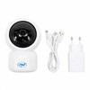 PNI IP390T 1080P vaizdo stebėjimo kamera su PTZ WiFi H264 +, palaiko 128GB Micro SD, naktinis matymas, Tuya programėlė, P2P, Android, iOS, skirta naudoti patalpose, sukiojasi paskui judesį, judesio aptikimo signalizacija