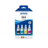 Epson 664 EcoTank 4 spalvų sudėtinė pakuotė | Epson C13T66464A | 664 EcoTank 4 spalvų sudėtinė pakuotė | Rašalo talpykla | Juodas, geltona, žalsvai mėlyna, purpurinė