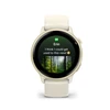Išmanusis laikrodis Garmin vívoactive® 6, Pilkšvos aukso spalvos su kreminės spalvos dirželiu