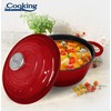 Emaliuota ketaus keptuvė su dangčiu 22x9,5 cm, 2,9 l, raudona linija, „Cooking by Heinner“