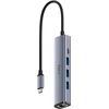 Cudy UH605 interface hub USB 3.2 Gen 1 (3.1 Gen 1) Type-C 5000 Mbit/s Pilkas, Sidabrinis