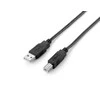 Equip 128860 USB kabelis 1,8 m 2.0 USB A USB B Juoda