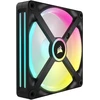 Vienas CORSAIR iCUE LINK QX140 RGB 140 mm magnetinio kupolo ventiliatorius
