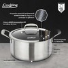 Nerūdijančio plieno keptuvė su 3 sluoksnių stikliniu dangčiu, 28 x 13 cm, 7 l, titano danga, „Cooking by Heinner“