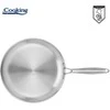 Cooking By Heinner NERŪDIJANČIO PLIENO KEPTUVE SU 3 SLUOKSNIAIS, 30X6 CM, TITANIUM 3, HEINNER GAMINTOJAS