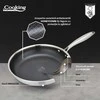 Cooking By Heinner NERŪDIJANČIO PLIENO KEPTUVE SU 3 SLUOKSNIAIS, 30X6 CM, TITANIUM 3, HEINNER GAMINTOJAS