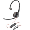 Hewlett Packard (HP) HP Poly Blackwire 3210 Vienpusės USB-C Ausinės +USB-C/A Adapteris