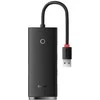 Hub 4in1 Baseus Lite Series USB iki 4x USB 3.0 1m – juodas