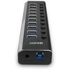 USB Hub - LINDY 10 Prievadų USB 3.0 Hub su Maitinimo Jungikliais, 5 Gbps, Aliuminio Lydinys