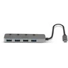 USB Hub - LINDY 4 Port USB 3.2 Type C Hublis su Įjungimo/Išjungimo Jungikliais Juodas