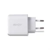 Įkroviklis - LINDY 65W USB Type A &amp; C GaN Įkroviklis, Baltas