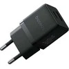 Baseus Sieninis įkroviklis Palm 30W USB + USB-C QC3.0 PD3.0 su USB-C kabeliu 1m, juodas