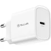 20 W USB-C PD sieninis įkroviklis Tellur, baltas