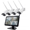 Vaizdo stebėjimo rinkinys PNI House WiFi650 – 4 Full HD „Wi-Fi“ P2P kameros ir 12 colių LCD monitorius