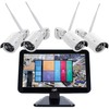 Vaizdo stebėjimo rinkinys PNI House WiFi650 – 4 Full HD „Wi-Fi“ P2P kameros ir 12 colių LCD monitorius