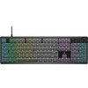 Žaidimų klaviatūra CORSAIR K55 CORE RGB USB 2.0 arba A tipo, laidinė, su guminiais kupoliniais klavišų jungikliais, 1000 Hz pranešimų dažnis, pilka