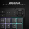Žaidimų klaviatūra CORSAIR K55 CORE RGB USB 2.0 arba A tipo, laidinė, su guminiais kupoliniais klavišų jungikliais, 1000 Hz pranešimų dažnis, pilka