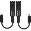 USB Prailginimo Laidas - LINDY Pluoštinis USB 3.2 Type C Prailgintuvas, 100m, 10Gbps, 5VDC, 2A, Juodas