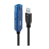 USB Prailginimo Laidas - LINDY USB 3.0 Aktyvus Prailginimo Laidas, 5 Gbps, 20 m, Juodas