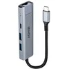 USB šakotuvas - LINDY USB 3.2 Gen 2 Type C šakotuvas, 3 priedai ir gigabito eternetas