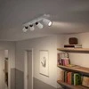 Lubinis šviestuvas Prožektorius LED Philips myLiving Paisley, 4xGU10, 5.5W, IP20, Metalinis, Aliuminio spalvos