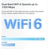 Maršrutizatorius Mercusys | AX1500 viso namo tinklelio „Baltas WiFi 6“ sistema | „Halo H60X“ (2 vnt. pakuotė) | 802.11ax | 10/100/1000 Mbit/s | Ethernet LAN (RJ-45) jungtys 1 | Tinklo palaikymas: Taip | MU-MiMO: Taip | Ne, mobilusis plačiajuostis ryšys: