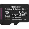 „Kingston Technology“ 64 GB „micSDXC Canvas Select Plus Gen3 100R A1“ atminties kortelės pakuotė be ADP