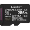 „Kingston Technology“ 256 GB „micSDXC Canvas Select Plus Gen3 150R A1“ atminties kortelės pakuotė be ADP