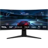 Monitorius TCL 34" 34R83Q, Išlinkis: 1500R, Įstrižainė (coliai): 34, Įstrižainė (cm): 86, Kraštinių santykis: 21:9, Ekranas: QD-Mini LED, Raiška: 3440x1440, Atnaujinimo dažnis: 170 Hz, Atsako laikas (GtG): 1 ms, Ryškumas (maks.): 1600 cd/m², Kontrastas (statinis): 4000:1, Matymo kampas: 178/178, Spalvų gama: DCI-P3