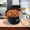 LIEDINTAS ALIUMINIO PUODAS + DANGTELIS, 28 cm x 20 cm, 10 L, TAMSIOSIOS LINIJOS, „COOKING BY HEINNER“
