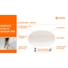 Sieninis šviestuvas Bikuvalt 19W LED plafonas SLIM, apvalus, baltas, 4000K, IP65, su judesio davikliu