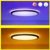 Išmanusis LED šviestuvas WiZ SUPERSLIM 22W 2700-6500K 2600lm RGB juodos sp, Ø42,3x3,2cm