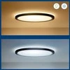 Išmanusis LED šviestuvas WiZ SUPERSLIM 22W 2700-6500K 2600lm RGB juodos sp, Ø42,3x3,2cm