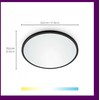 Lubinis šviestuvas Išmanusis LED šviestuvas WiZ SUPERSLIM, 32W, 2700-6500K, 3800lm, juodos sp, Ø55x2,8cm