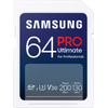 Atminties kortelė Samsung PRO Ultimate SDXC 64GB UHS-I U3 [Zapis 130MB/s Odczyt 200MB/s]