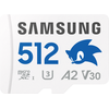 „Samsung Sonic Micro SD“ atminties kortelė 512 GB UHS-I U3 „Full HD 4K UHD“ 180 MB/s skaitymo 130 MB/s įrašymo greičiu nešiojamosioms konsolėms su SD adapteriu