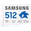„Samsung Sonic Micro SD“ atminties kortelė 512 GB UHS-I U3 „Full HD 4K UHD“ 180 MB/s skaitymo 130 MB/s įrašymo greičiu nešiojamosioms konsolėms su SD adapteriu